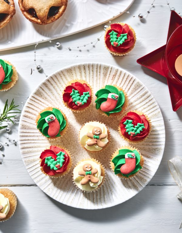 Christmas Babycakes with Festive Trinkets GF